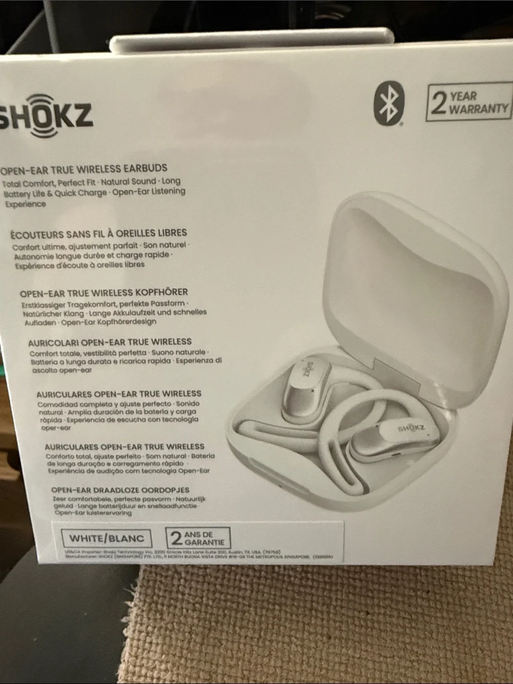 Shokz OpenFit Air Bone Conduction Headset - White